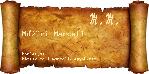Móri Marcell névjegykártya